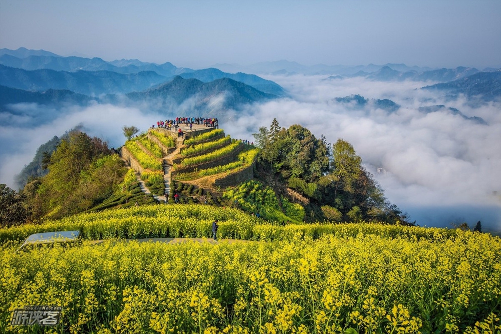 【霞坑古道】4月，春暖花开，徒步霞坑十八拐，行走石潭田野中，领略花海古徽州单日徒步
