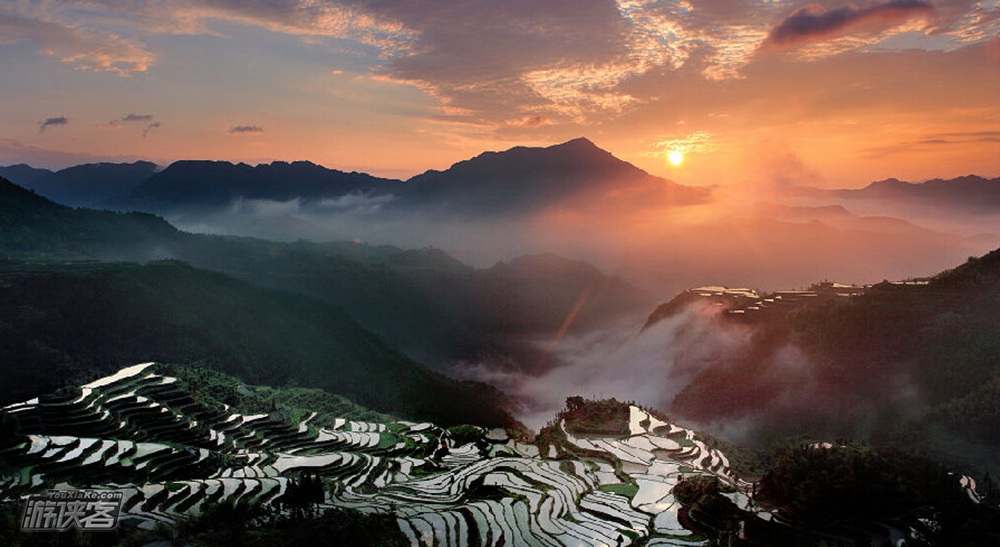 红石滩,找寻千年活字印书术,悠山百家索面村,鸟瞰青田小舟山马帮梯田
