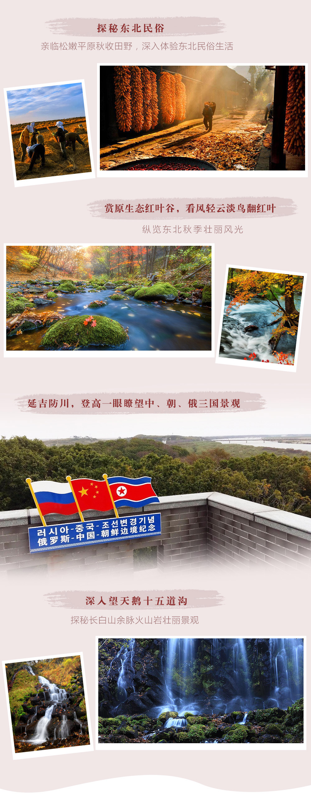 【东北秋色-长白山全景】9-10月 长白山西坡+北坡-天池-望天鹅-防川一眼望三国-鸭绿江 7日 东北 纯玩深度游（中国最美秋色观光带） - 秘境长白山斑斓秋色，赏云淡风轻树卷秋霜