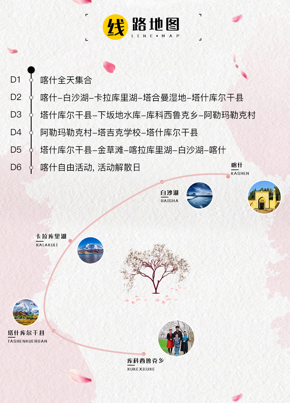 【春起帕米尔·南疆杏花越野-深度游】3-4月：人文喀什+帕米尔高原杏花开+探访昆仑山腹地塔吉克杏花村+喀拉库里湖（慕士塔格）+塔县，夜宿塔吉克人家，体验塔吉克生活，新疆早春深度6日 - <喀什集合解散>VIP纯玩精品小团，4人成行，深度体验，全程越野车深入，资深活动管家