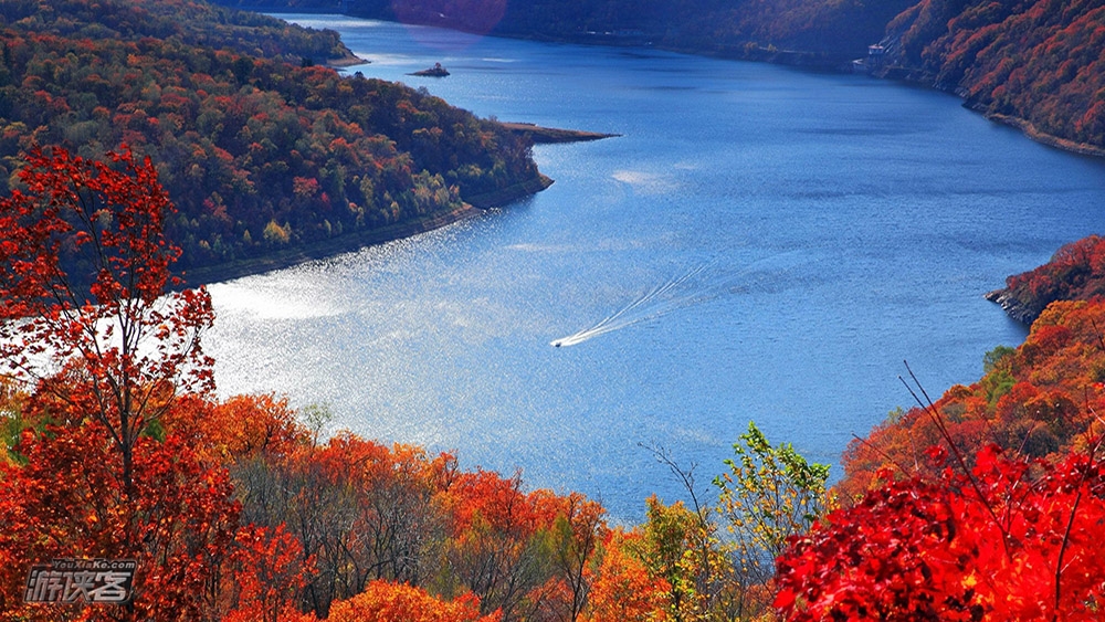 【东北秋色-红海滩+长白山天池】9-10月 长白山天池秋色-望天鹅十五道沟-鸭绿江中朝边境-关门山红叶谷-红海滩风景廊道-锦江木屋村,走中华枫叶之路深度七日游(领略东北秋季五彩斑斓的秋天)