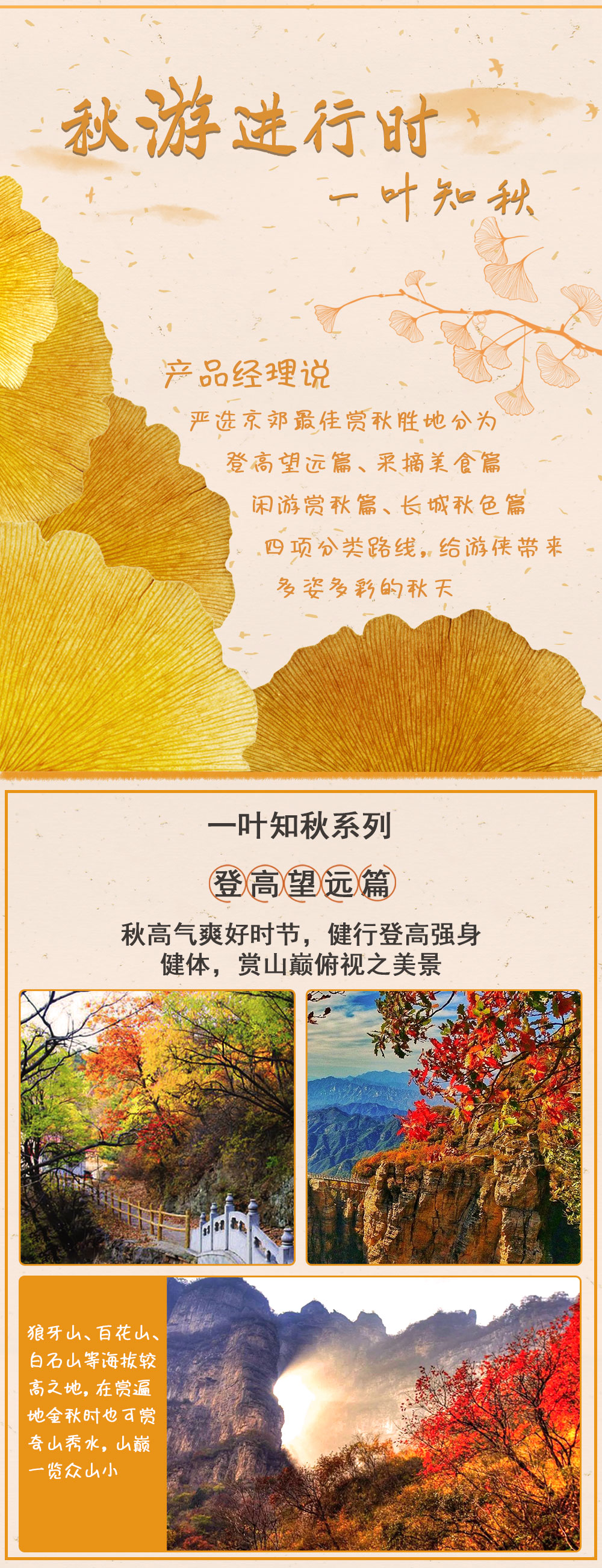 一叶知秋·上方祈福，北国之秋，醉美秋景，1日徒步 - 京郊秋色 | 上方山国家森林公园/山峰奇秀尽现/天然洞穴深奥/秋色红叶漫山