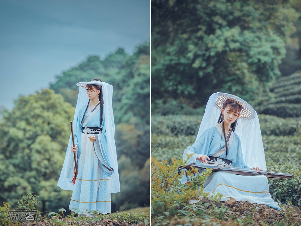 【主题人像】10.20周日《苍山隐》,梅家坞拍摄,山水茶田,魏晋古风,茶园汉服人像创作(专业后期为每人精修作品图3张)