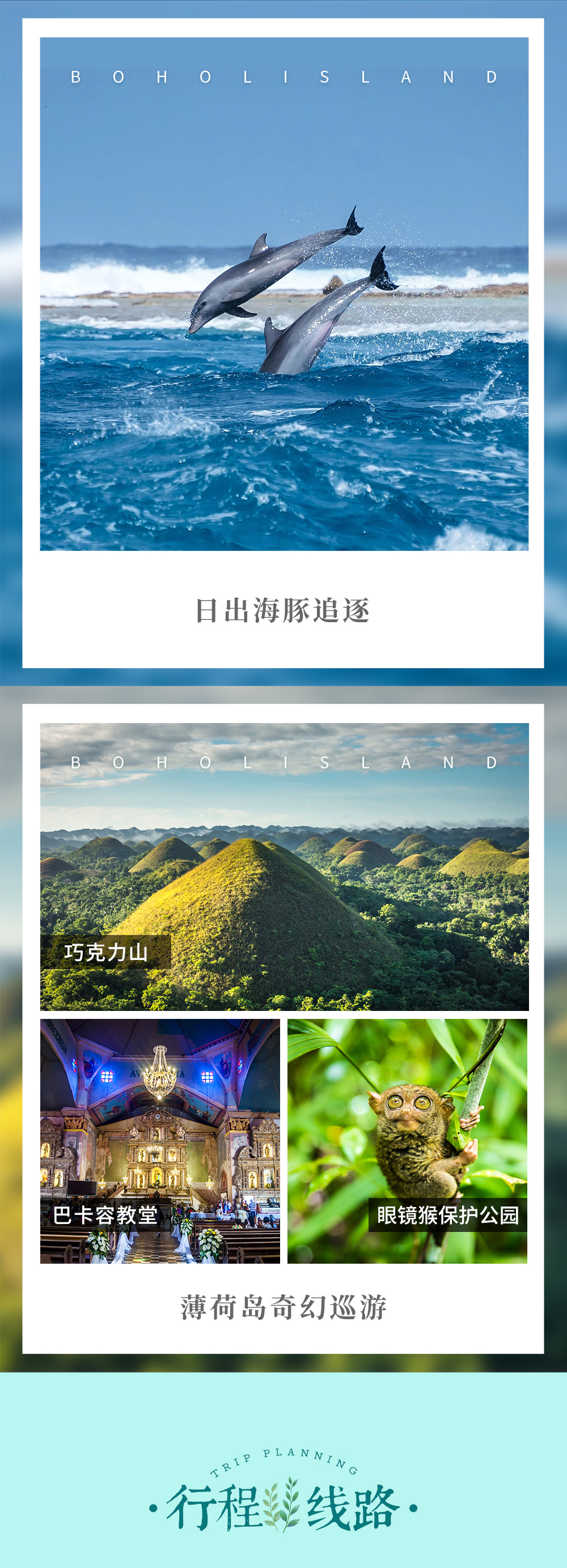 爱上菲律宾·宿务薄荷岛|0时差蔚蓝海岛半自由行 - 上海往返直飞宿务 | 全程网评四钻酒店 | 宿务半日人文巡游 | 罗博河漂流午餐 | 哈利波特同款巧克力山 | 奇异眼镜猴公园