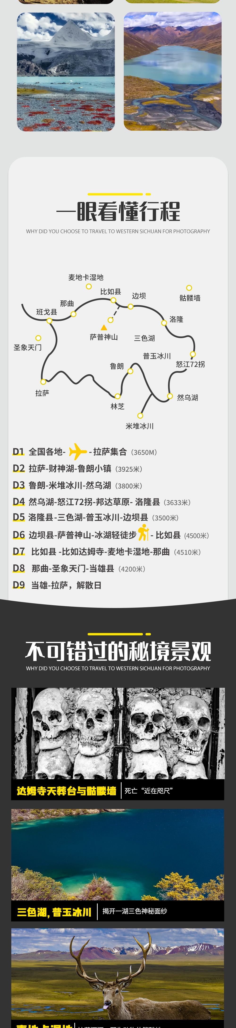 【越野派 · 朝圣萨普】6-10月，拉萨-三色湖-普玉冰川-萨普神山-万年冰湖-比如骷髅墙-圣象天门-林芝-鲁朗林海，越野探险9日藏东环线！ - 越野派·原创策划，深入藏东秘境探冰川秘境＋绝美冰湖，3-15人精品小团，4客/车!