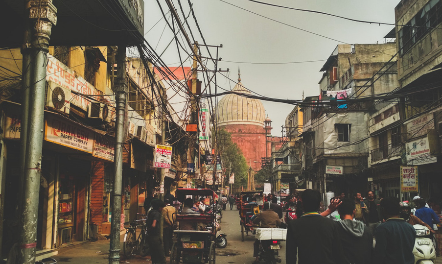 新德里街景图片图片