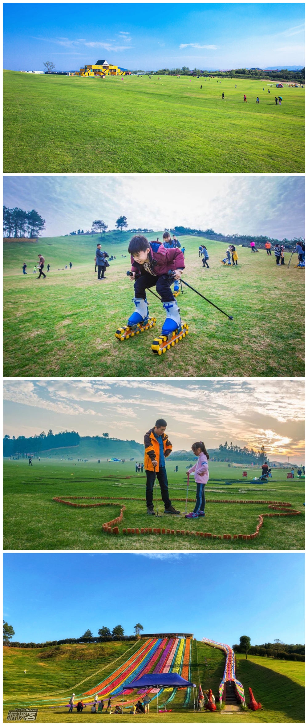 变身印第安"土著",亲子造房制竹筒饭,撒欢江南大草原 滑草嘉年华20