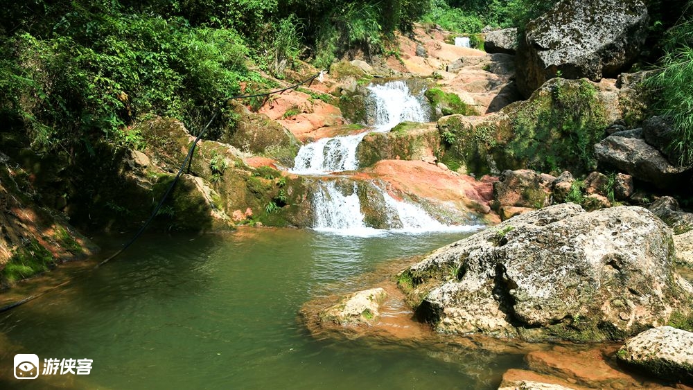 8周六,新线首发,走进大邑弯弓崖,打卡清凉夬石瀑布,听蝉噪蛙鸣,流水