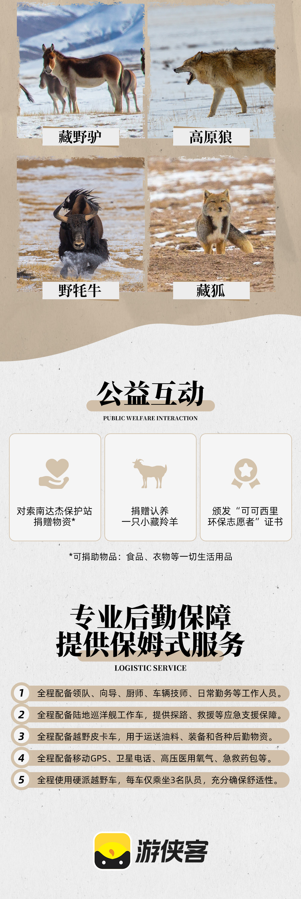 【可可西里公益行 · 认养藏羚羊】7.3-7.9 藏羚羊产仔季，越野车深入可可西里：藏羚羊产仔地“卓乃湖”/野生动物频繁出没地“新生湖”/与雪山交相辉映的“库赛湖”！ - 联合可可西里自然保护区官方，捐助认养藏羚羊幼崽，颁发“可可西里公益志愿者”证书。