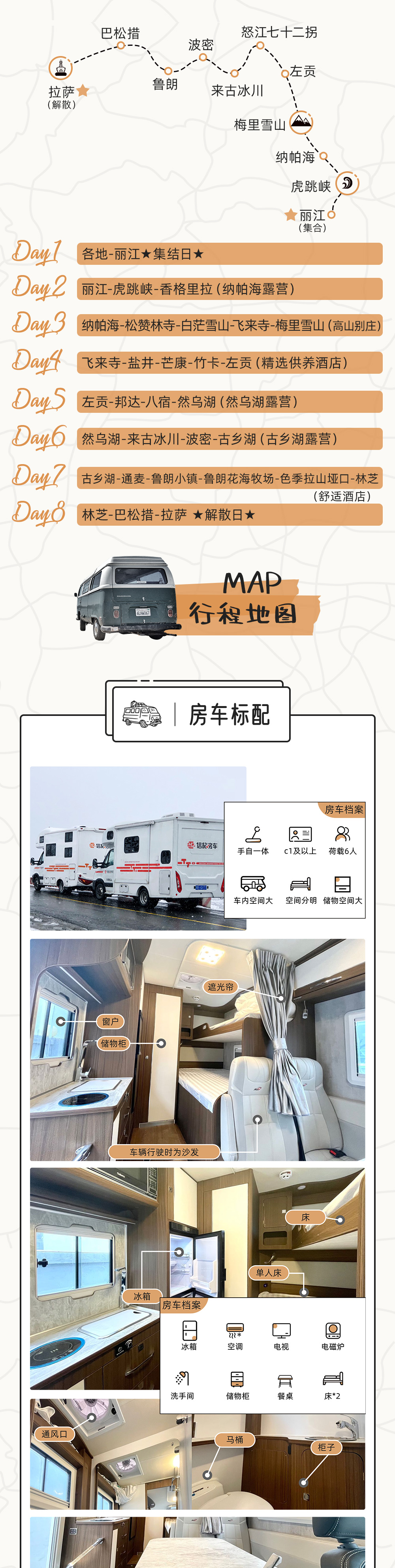 【向野房车 · 滇藏圣旅】Van To Holy City|宿三大景观房车营地+户外美学体验+梅里雪山景观酒店+ 藏族服饰体验+冰川/林海徒步体验|滇藏穿越朝圣8日游 - <游侠客旗下房车品牌>一车即走/个性化管家/户外游牧美学/藏族G.O/免费接机/送特色美食