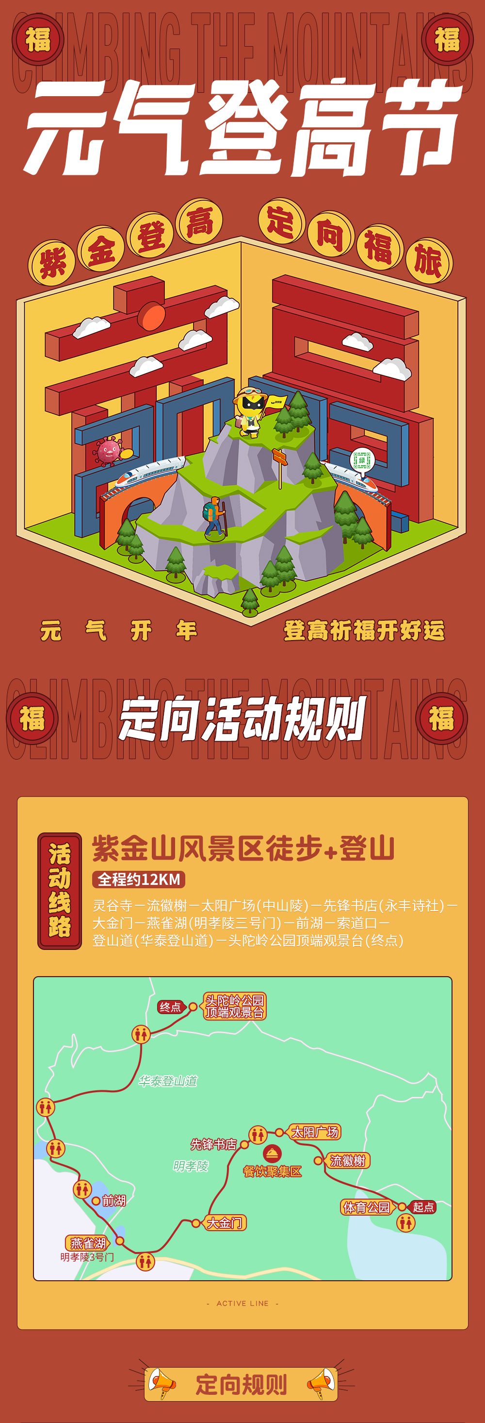 【元气登高节·紫金祈福】1.1新年第一天，趣玩山林定向，协作福旅闯关，征途紫金之巅，收集元气，释放幸运，登高祈福，赢取多重好礼，好运健康整年陪伴！（亲子组/成人组） - <趣味山林定向> 还没想好元旦怎么过？来一场趣味定向，度过这个特别而富有意义的元旦！