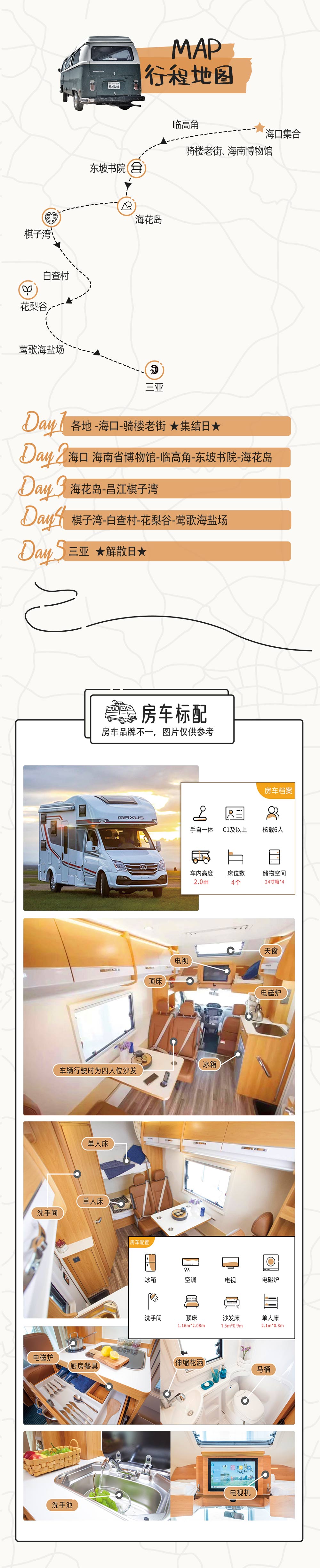 【向野房车 · 琼崖西游记】Van To Island | 领略海岛人文历史/邂逅原始海湾村落/遇见天花板级日落/玩转东方迪拜海岛/海岸沙滩精致露营/海南西线5日游 - <游侠客旗下房车品牌>一车就走/个性化管家服务/把家开到风景里/小众颜值玩法