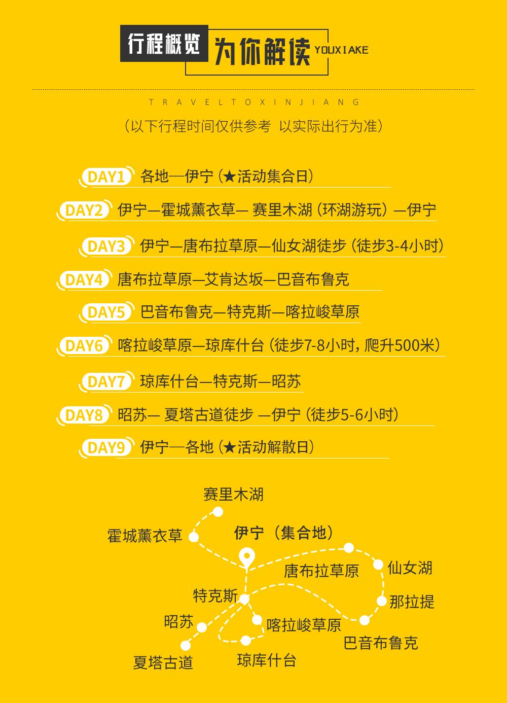 轻户外·徒步天山7日 | 伊犁三大草原徒步 - 10-25人小团 | 赛湖大巴环湖 | 仙女湖徒步 | 喀拉峻草原轻徒步 | 毡房赏星空 | 夏塔古道 | 游侠风独立团