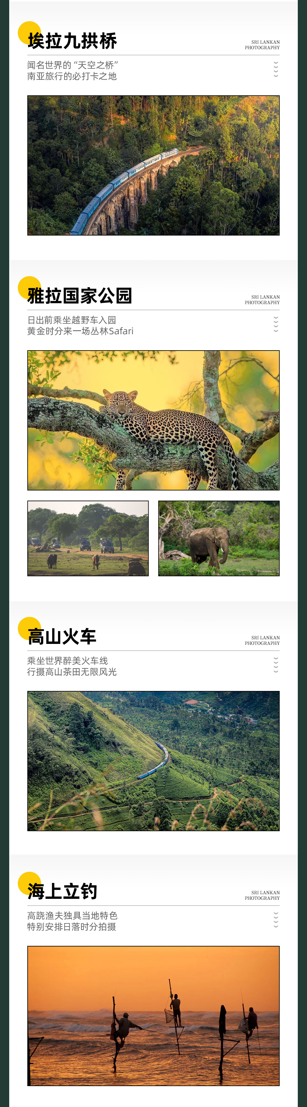 斯里兰卡摄影·人文锡兰9日 - 免费接机丨落地签丝滑入境丨全程4-5钻酒店丨世界遗产狮子岩丨雅拉公园动物游猎丨 醉美高山火车丨经典海上火车丨游侠客独立团
