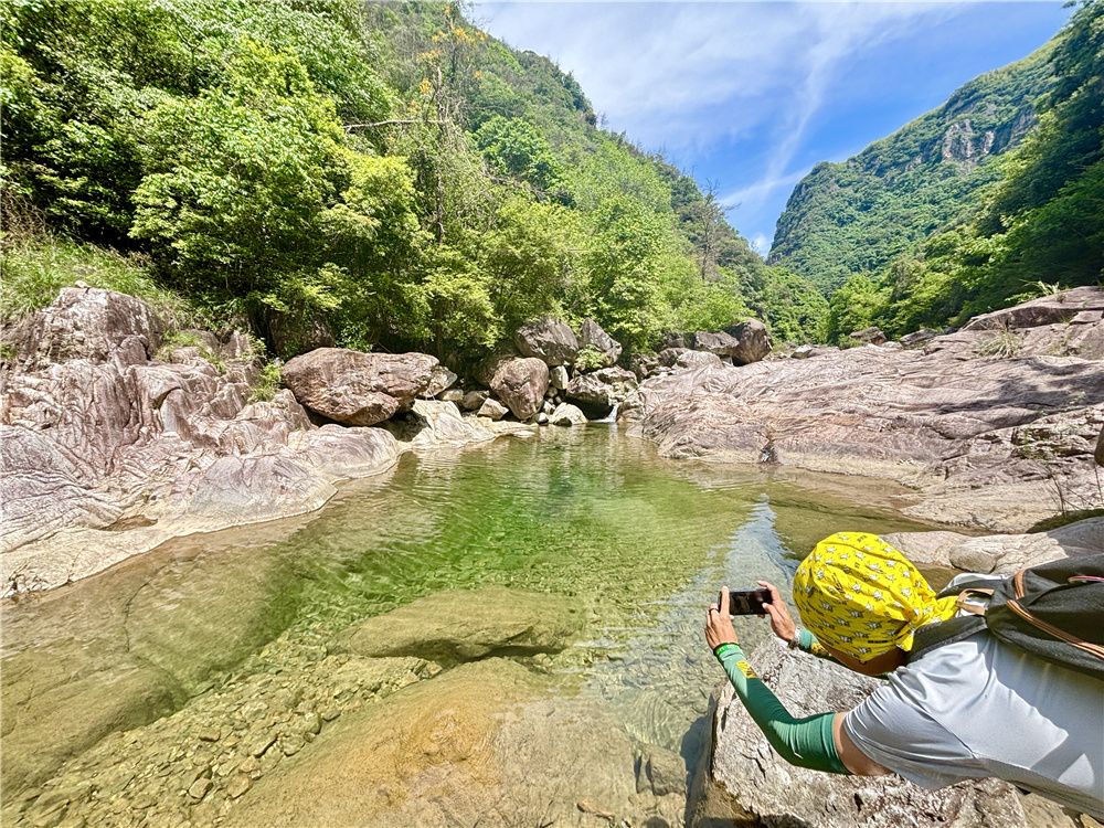溯溪新线 天台八景之一螺溪钓艇 水碧,石奇,瀑美