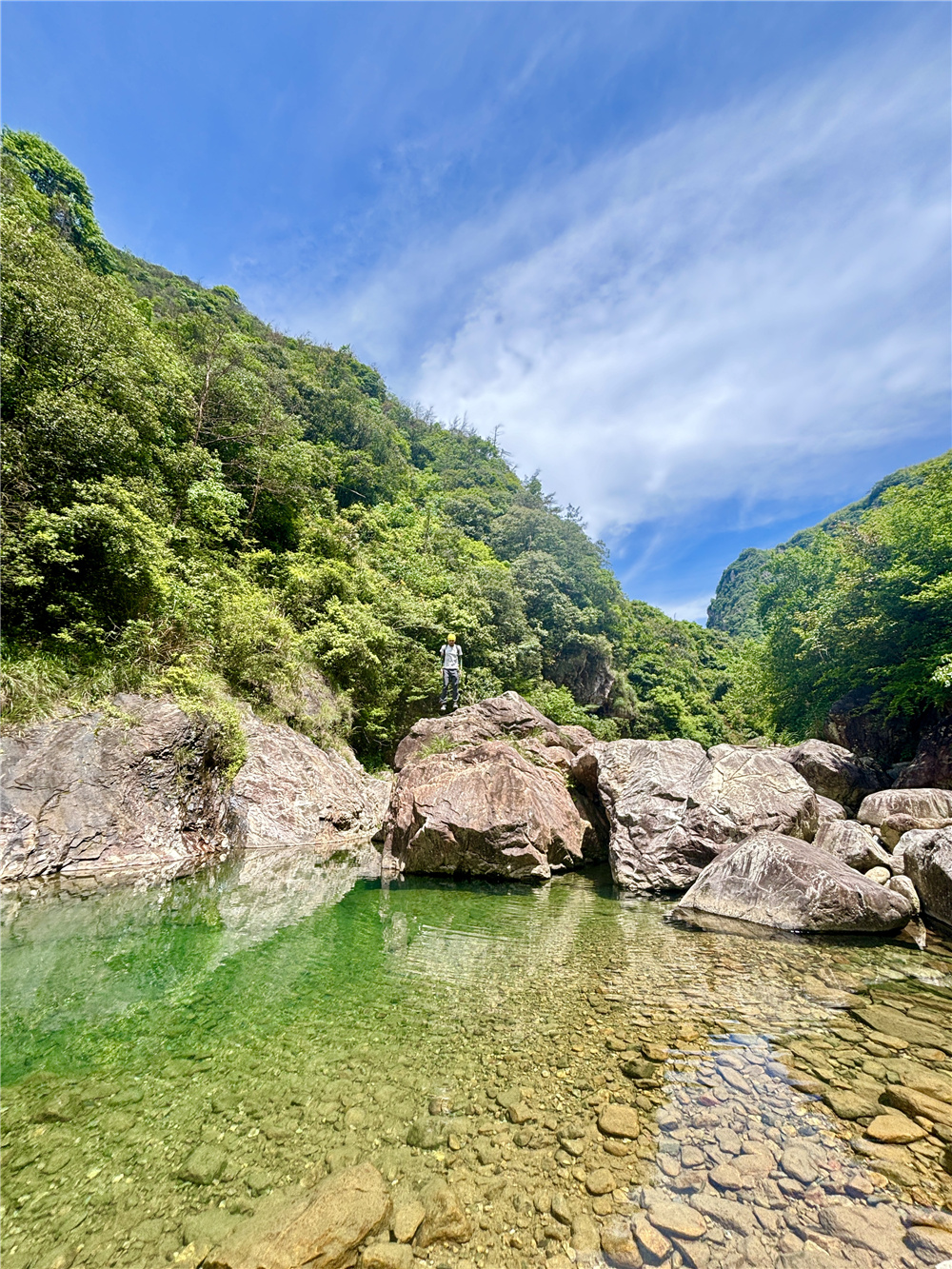 溯溪新线 天台八景之一螺溪钓艇 水碧,石奇,瀑美