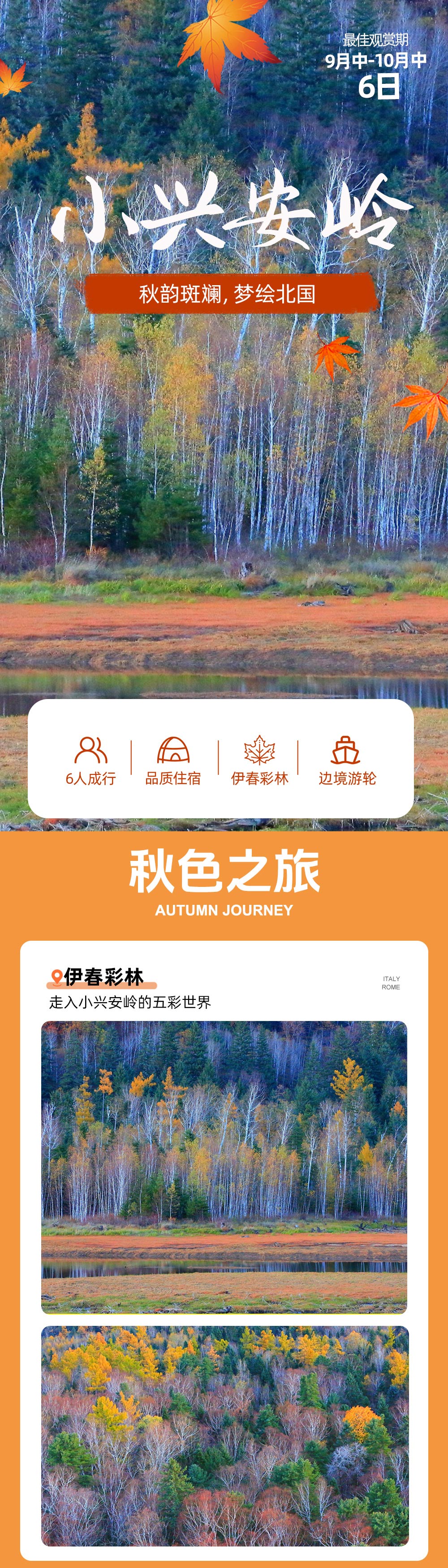 金秋小兴安岭7日丨伊春林海 穿越G331边境公路 - 中国林都丨东北小奈良（梅花鹿）丨黑河早市丨五营国家森林公园丨森工林场丨五彩森林轻徒步丨丹顶鹤放飞