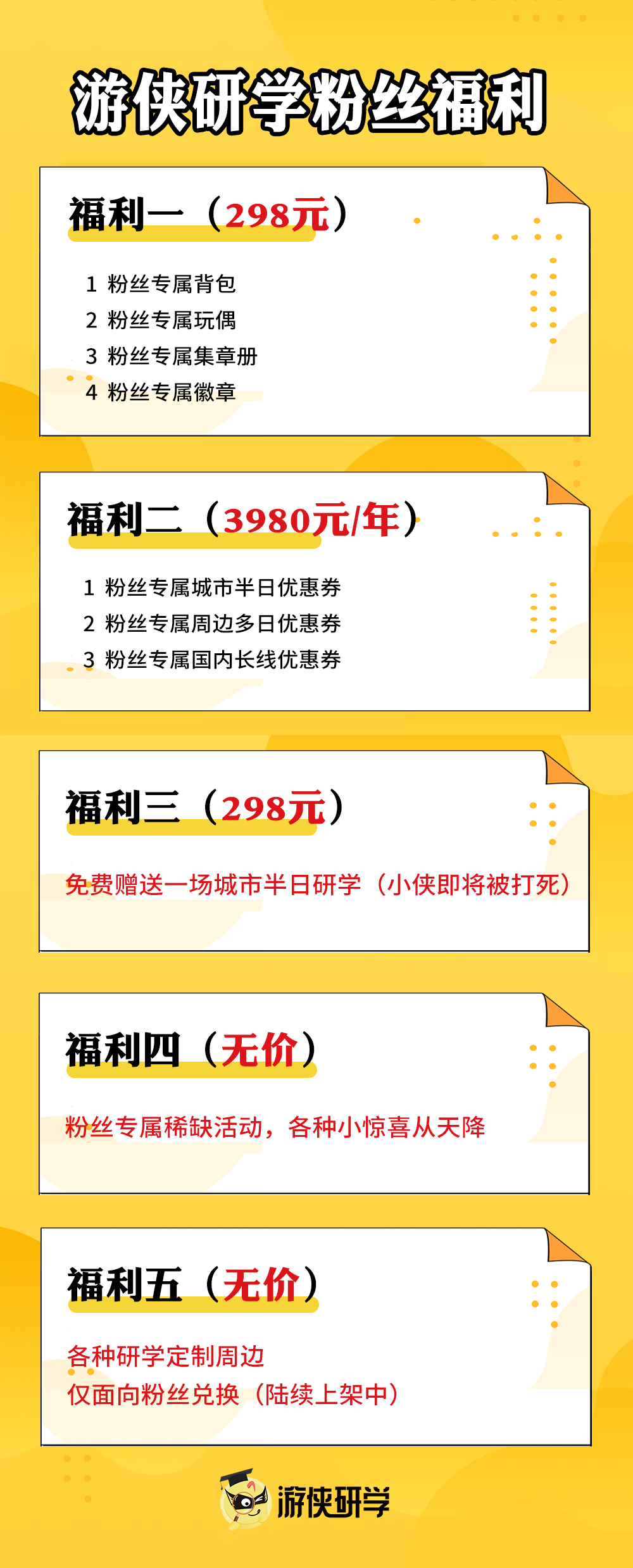 游侠研学·粉丝团报名 - 送“宠粉”大礼包，包邮到家