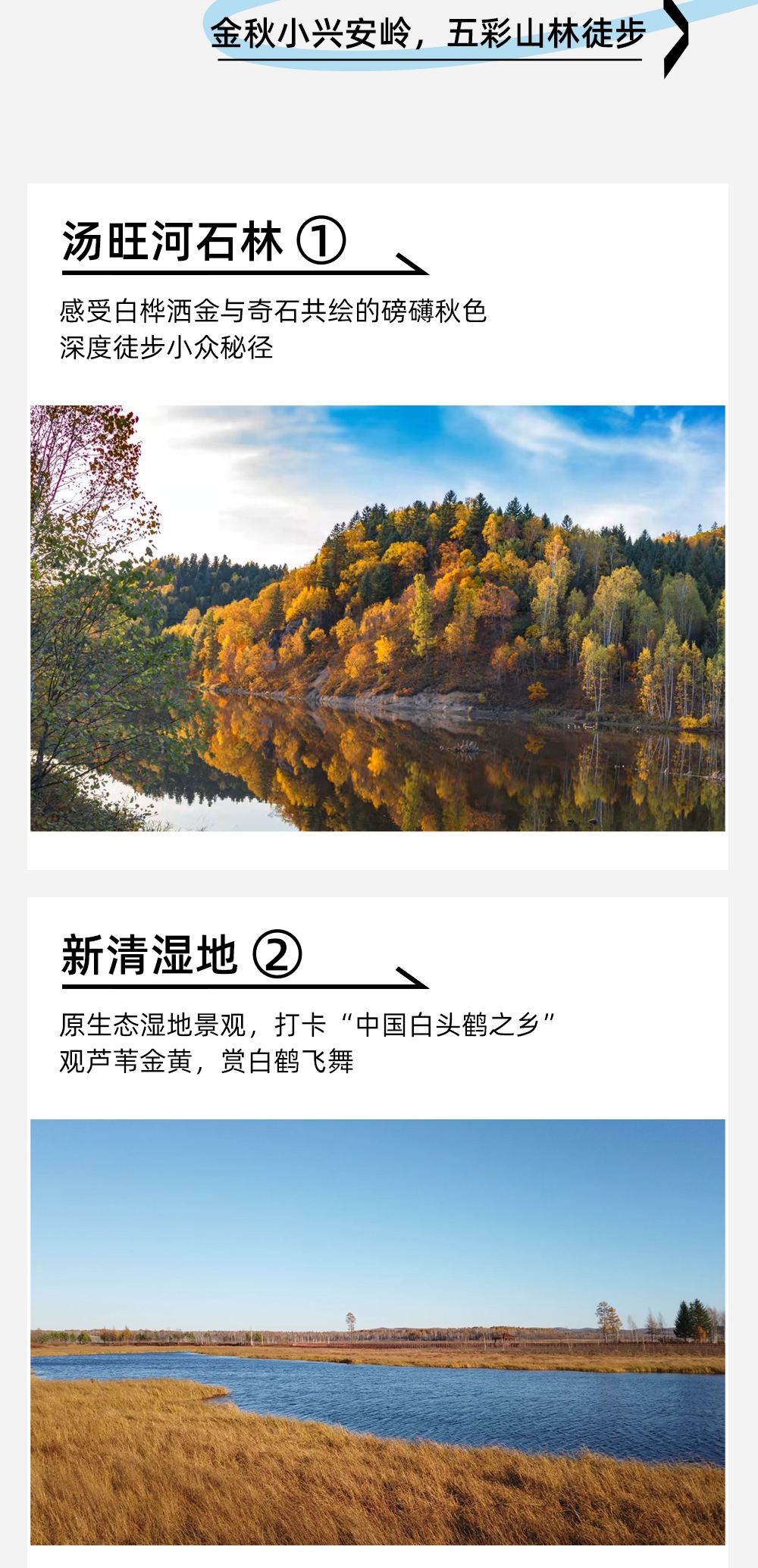 轻户外·金秋小兴安岭 | 深入东北秘境 - 走进金秋小兴安岭 | 打卡边境公路G331 | 新清湿地观鸟 | 徒步汤旺河石林 | 登高峰岩山寨 | 小兴安岭徒步野餐