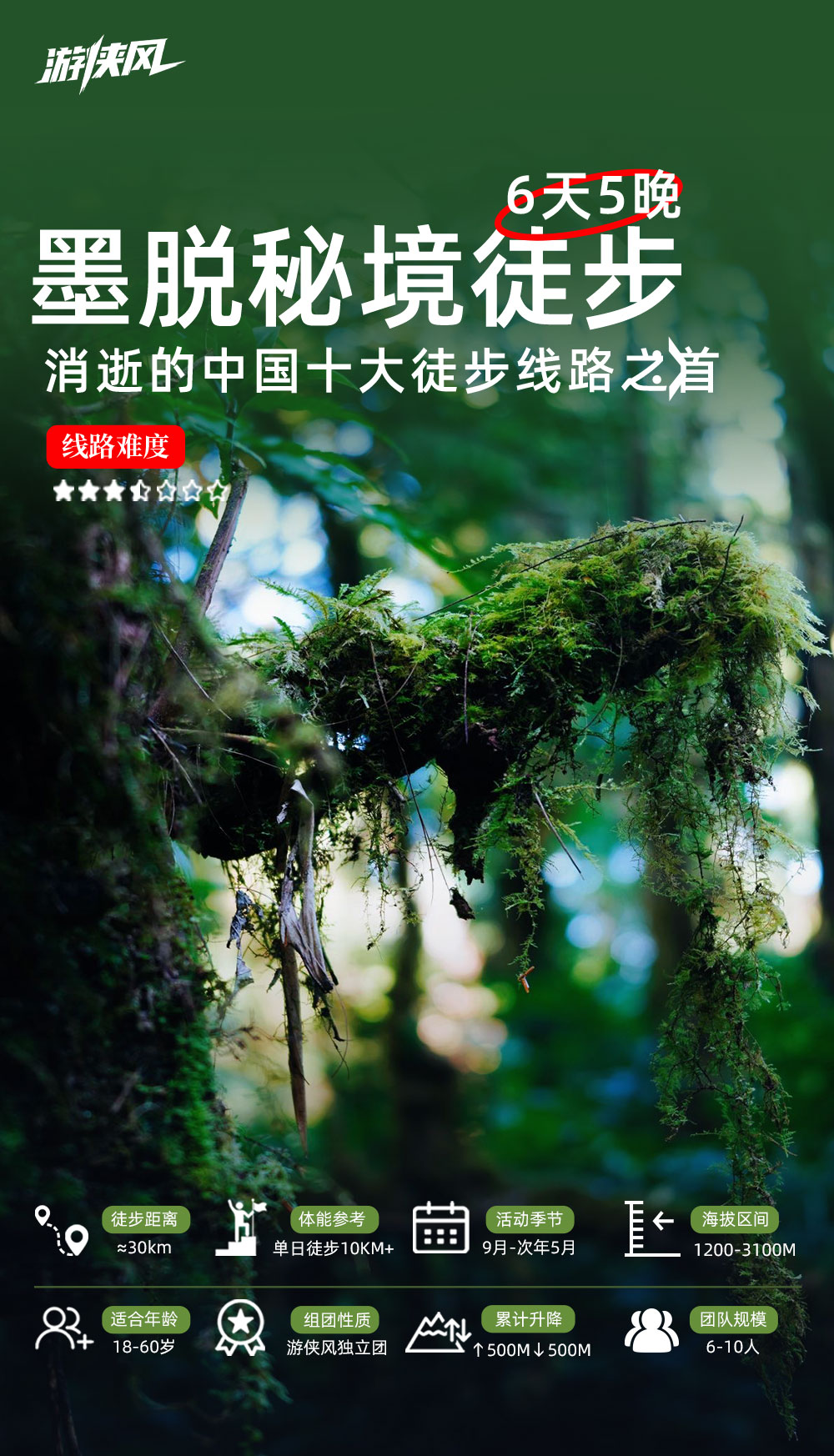 墨脱秘境徒步6日 | 25KM深入隐秘的莲花圣地 - 轻徒步 | 十大徒步路线之首 | 安妮宝贝《莲花》目的地 | 《藏海花》张起灵出生地 | 不丹松树王森林 | 南迦巴瓦峰 | 布裙湖