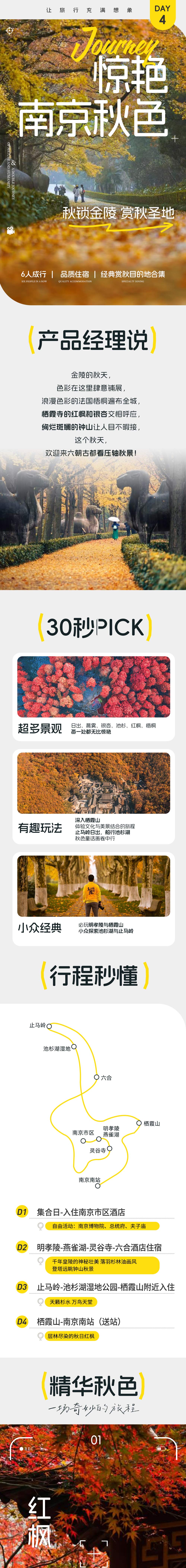 惊艳·金陵秋色 | 4日休闲赏秋之旅 - 私藏隐秘秋色 | 全程住宿精选酒店 | 明孝陵黄金神道-止马岭水杉晨曦-栖霞山红枫林-池杉湖万鸟