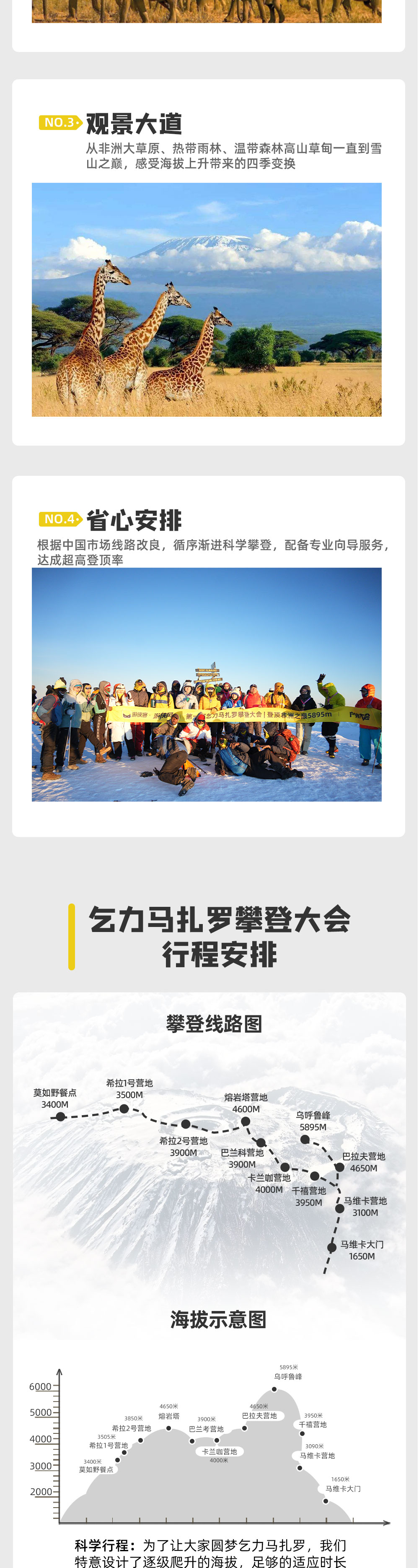 游侠风・第二届乞力马扎罗攀登大会・2.14启幕 - 游侠风独立团丨高登顶率莱莫绍线丨7+2入门之选丨动物大迁徙可选丨全程影像记录丨专属奖牌证书丨包含签证费用丨1:1冲顶陪同