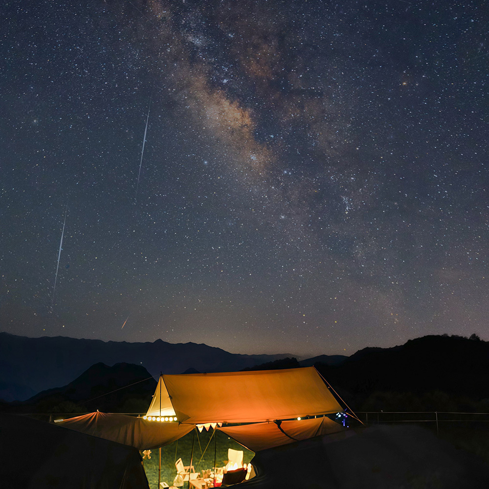 星空露营·星辰山|夏日亲水皮划艇,箬寮瀑布玻璃水