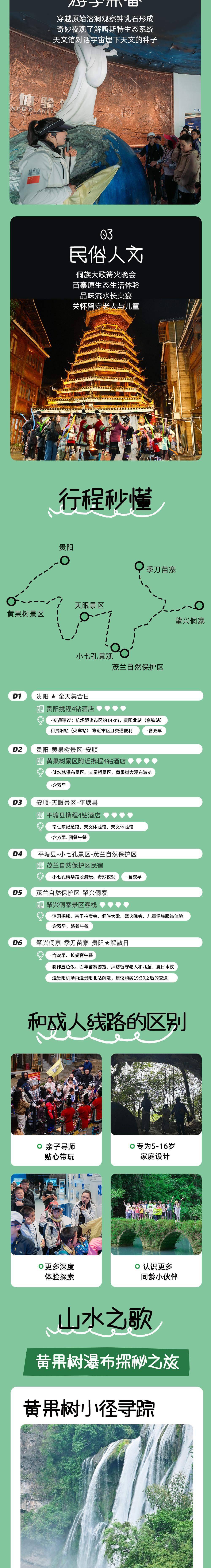 亲子·地心看宇宙5/6日 | 贵州黄果树天眼探洞古寨 - 贵州亲子top1 适合5岁+ | 黄果树瀑布/溜索速降 | 肇兴侗寨 | 天眼FAST | 洞穴探险 | 苗寨长桌宴&五色饭&拜访留守老人
