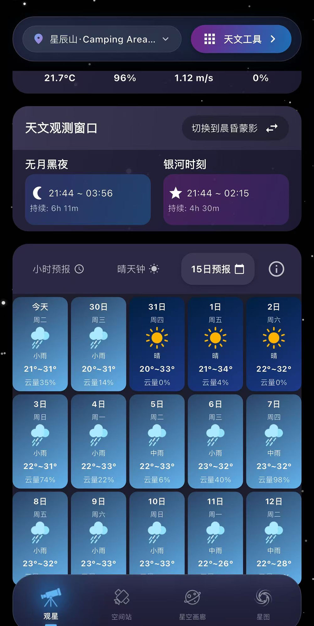 星空露营·星辰山｜夏日亲水皮划艇，箬寮瀑布玻璃水 - 2日露营玩水线｜尊享max15人小团｜星辰山-国际暗夜公园｜赏星空之际、观日出日落｜山顶亲水皮划艇、箬寮原始森林