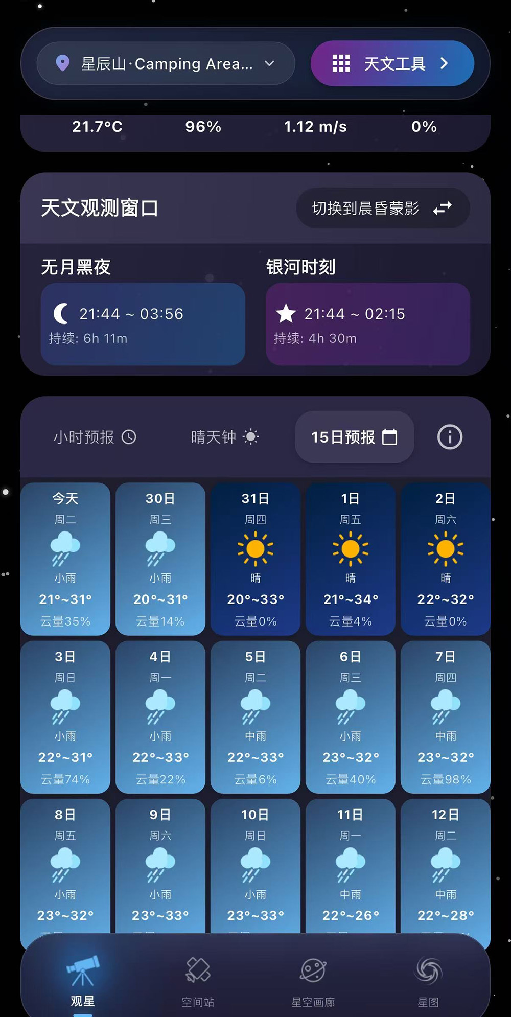 星空露营·星辰山｜夏日亲水皮划艇，箬寮瀑布玻璃水 - 2日露营玩水线｜尊享max15人小团｜星辰山-国际暗夜公园｜赏星空之际、观日出日落｜山顶亲水皮划艇、箬寮原始森林